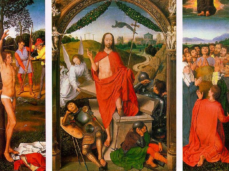 Hans Memling Resurrection Triptych china oil painting image
